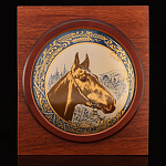 26455 Златоуст КЛЮЧНИЦА "Лошади", позолота, дерево, в П/У 