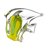 0041370/18457-8649 Декор.изделие "Рыбка", 2 вел, Цветная пудра