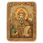 0013925 /15*20см Икона подарочная"Св. князь Владимир"мор.дуб  в ПУ (RTI-241.m)