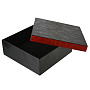 Подарочная упаковка из экокожи черно-красная 31,5х31,5х11,5 см, фотография 2. Интернет-магазин ЛАВКА ПОДАРКОВ