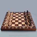 14696-45,5см-№123  ШАХМАТЫ дорожные Серия "Айс"45,5*45,5см h фигур 5-9,5см (дерево)