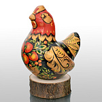 0029072  Хохлома Статуэтка "КУРОЧКА" h=17,5см  в ассортименте 