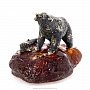 Скульптура на подставке из янтаря "Медведь на опушке", фотография 5. Интернет-магазин ЛАВКА ПОДАРКОВ