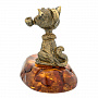 Статуэтка с янтарем "Кот с трубкой", фотография 3. Интернет-магазин ЛАВКА ПОДАРКОВ