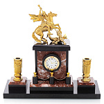 0069583 Нат.камень Письменный набор "Георгий Победоносец" Креноид 120842