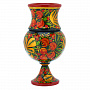 Ваза-кубок "Ягоды". Хохлома, фотография 1. Интернет-магазин ЛАВКА ПОДАРКОВ