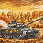 Картина янтарная "Танк Т-90 А" 40х60 см, фотография 2. Интернет-магазин ЛАВКА ПОДАРКОВ