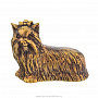 Бронзовая статуэтка собаки "Йоркширский терьер", фотография 1. Интернет-магазин ЛАВКА ПОДАРКОВ