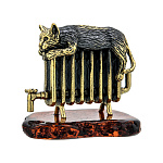 0073883/2313  Сувенир Кот ЗИМНИЙ ВЕЧЕР (коньячный)