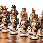 Шахматы деревянные "Бородино" с фарфоровыми фигурами, фотография 3. Интернет-магазин ЛАВКА ПОДАРКОВ