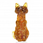 Статуэтка с янтарем "Кошка зеленоградская", фотография 1. Интернет-магазин ЛАВКА ПОДАРКОВ