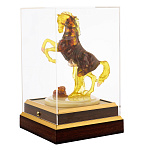 Лошадь Символ 2026 года. Статуэтка из янтаря "Конь ретивый"