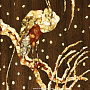Панно с инкрустацией из янтаря "Замерзший удод" 78х56 см, фотография 2. Интернет-магазин ЛАВКА ПОДАРКОВ