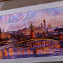 Картина на перламутре "Вечерняя Москва" 42х32 см, фотография 4. Интернет-магазин ЛАВКА ПОДАРКОВ