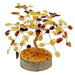 0061967-НП/10*13см 105камней Символ благополучия Янтарное ДЕНЕЖНОЕ ДЕРЕВО 