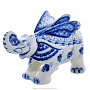 Скульптура "Слон с крыльями" Гжель, фотография 1. Интернет-магазин ЛАВКА ПОДАРКОВ
