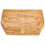 0080325 Нат.дерево ШКАТУЛКА "Трапеция" 23*13,5*6см Карельская береза