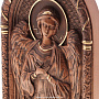 Деревянная резная икона "Ангел Хранитель" 32х23 см, фотография 3. Интернет-магазин ЛАВКА ПОДАРКОВ