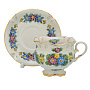 Чайная пара "Купец". Гжель в цвете, фотография 1. Интернет-магазин ЛАВКА ПОДАРКОВ