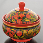 0020287/14*14-ложка Хохлома САХАРНИЦА 14*14см в ассортименте