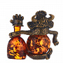 Сувенир с янтарем "Бык с бутылкой", фотография 3. Интернет-магазин ЛАВКА ПОДАРКОВ