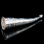 0055834/80,8гр Серебро 875* РОГ  гравировка, чернение,  В П/У 80,8