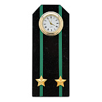 Настольные часы из камня "Погон. Подполковник ПВ"