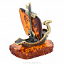 Статуэтка с янтарем "Корабль Ладья", фотография 6. Интернет-магазин ЛАВКА ПОДАРКОВ