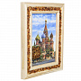 Панно янтарное "Храм Василия Блаженного" 20х16 см, фотография 1. Интернет-магазин ЛАВКА ПОДАРКОВ