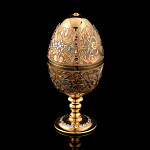 26481/ЛТЗлатоуст Сувенир-РЮМКА "Яйцо"позолота  в П/У 