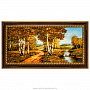 Картина янтарная "Пейзаж" 60х29 см, фотография 1. Интернет-магазин ЛАВКА ПОДАРКОВ