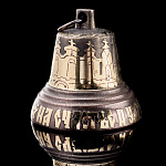 0064712 Бронза КОЛОКОЛЬЧИК "Звони веселей! Живи богатей!" 6см