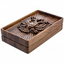 Домино в резной дубовой шкатулке "Герб РФ", фотография 3. Интернет-магазин ЛАВКА ПОДАРКОВ
