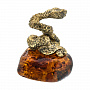 Змея Символ 2025 года. Статуэтка с янтарем "Змея питон", фотография 1. Интернет-магазин ЛАВКА ПОДАРКОВ