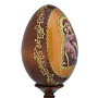 0076717/13см ЯЙЦО ПАСХАЛЬНОЕ С ЛИКОМ "БМ ВЛАДИМИРСКАЯ" на подставке 18см  (дерево), фотография 2. Интернет-магазин ЛАВКА ПОДАРКОВ