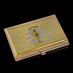 0024408 Златоуст ВИЗИТНИЦА "Виды Санкт-Петербурга"позолота в П/У 211