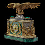 Часы каминные из малахита и бронзы с позолотой "Орел", фотография 2. Интернет-магазин ЛАВКА ПОДАРКОВ