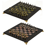 0029799-креноид Нат.камень ШАХМАТЫ малые "СФИНКС" 26*26см