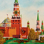 Картина янтарная "Москва. Кремль" 60х80 см, фотография 3. Интернет-магазин ЛАВКА ПОДАРКОВ