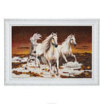 Картина янтарная "Кони" 40х60 см