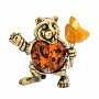 Статуэтка с янтарем "Тигренок с букетом", фотография 5. Интернет-магазин ЛАВКА ПОДАРКОВ