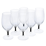 /58565-8560 Набор бокалов д.воды (черная ножка), 340 г, 200/2 отв.краской ножки