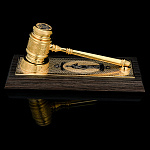 0016191/ФР Златоуст МОЛОТОК Судейский позолоченный, в П/У 