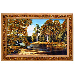 0073708-28*19см ПАННО настенное ПЕЙЗАЖ янтарная крошка (24*15см)