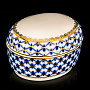 Шкатулка овальная "Кобальтовая сетка" ИФЗ, фотография 2. Интернет-магазин ЛАВКА ПОДАРКОВ