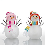 0029225-G-20B/10см Статуэтка СНЕГОВИК с подстветкой (матовое стекло)