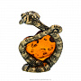 Статуэтка с янтарем "Змея с сердцем", фотография 3. Интернет-магазин ЛАВКА ПОДАРКОВ