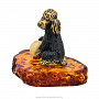 Статуэтка с янтарем "Собака Пудель с мячиком", фотография 2. Интернет-магазин ЛАВКА ПОДАРКОВ