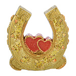 0090336 Сувенирная статуэтка подкова (лит.камень.акрил.краска)  10*9 см