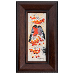 202900/8*19 см Береста КАРТИНА "Снегири" Авт.работа